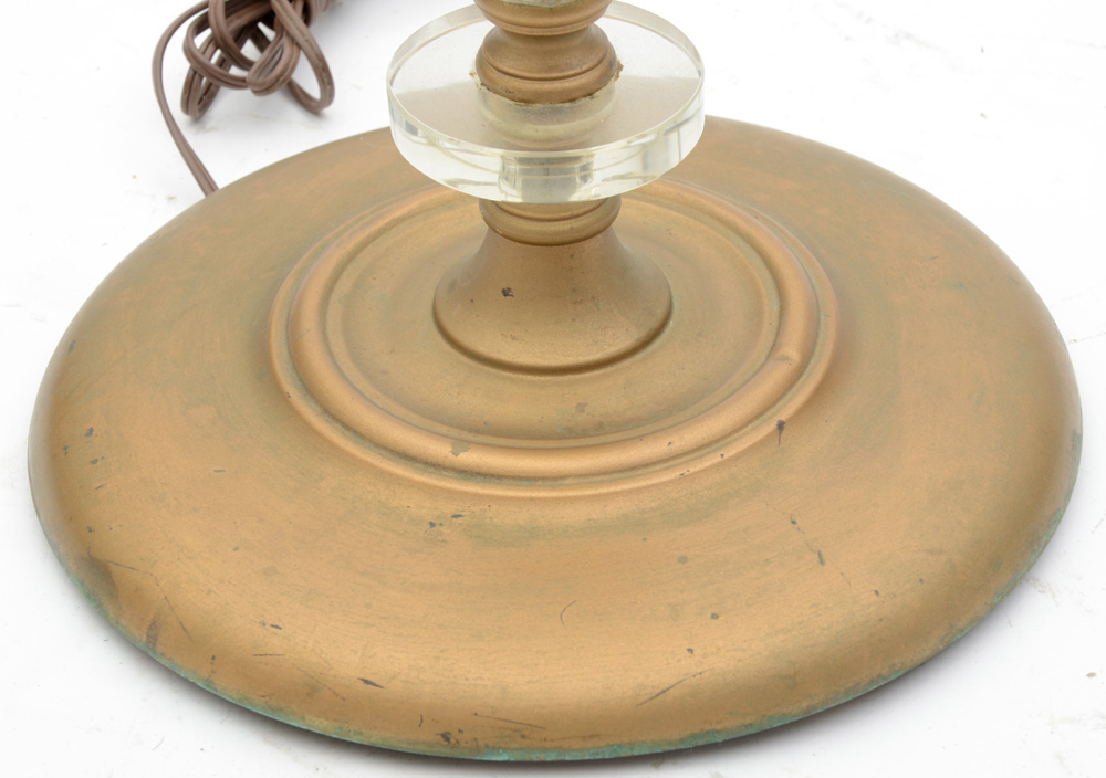 Mid-Century Brass and Glass Floor Lamp