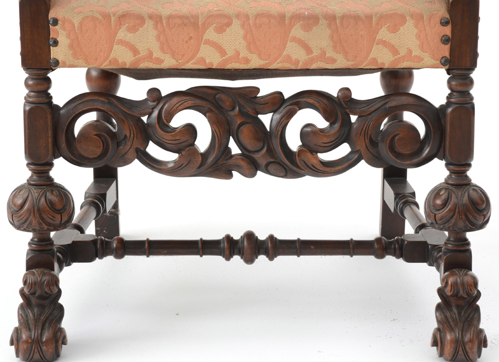 Pair of Hand-carved Walnut Chairs