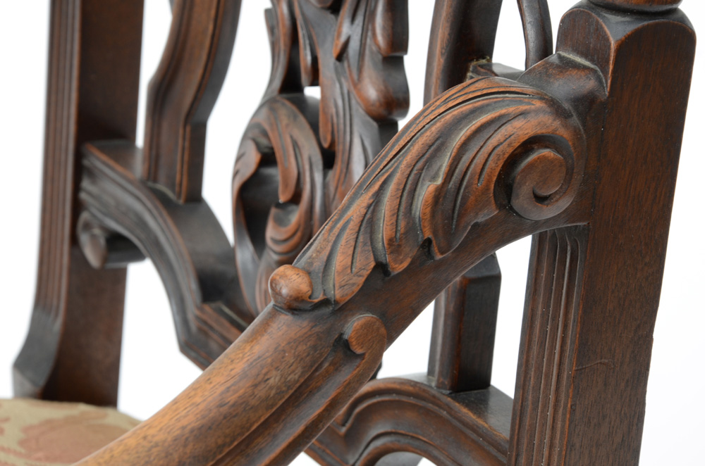 Pair of Hand-carved Walnut Chairs