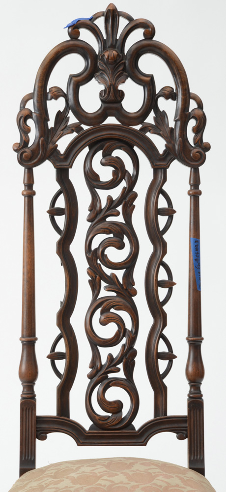 Pair of Hand-carved Walnut Chairs