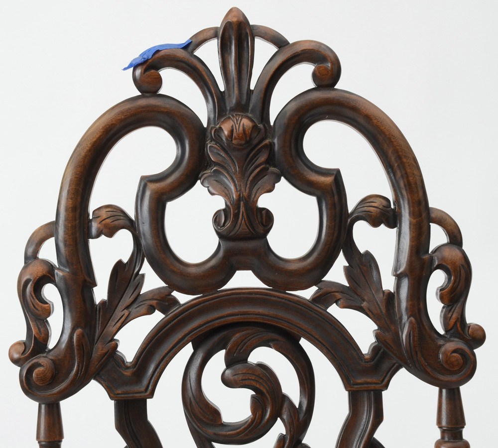 Pair of Hand-carved Walnut Chairs