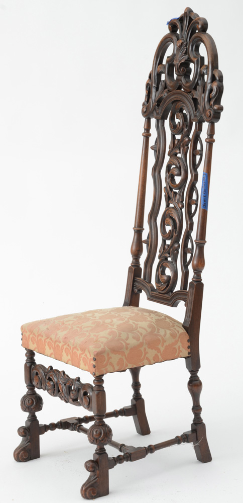 Pair of Hand-carved Walnut Chairs