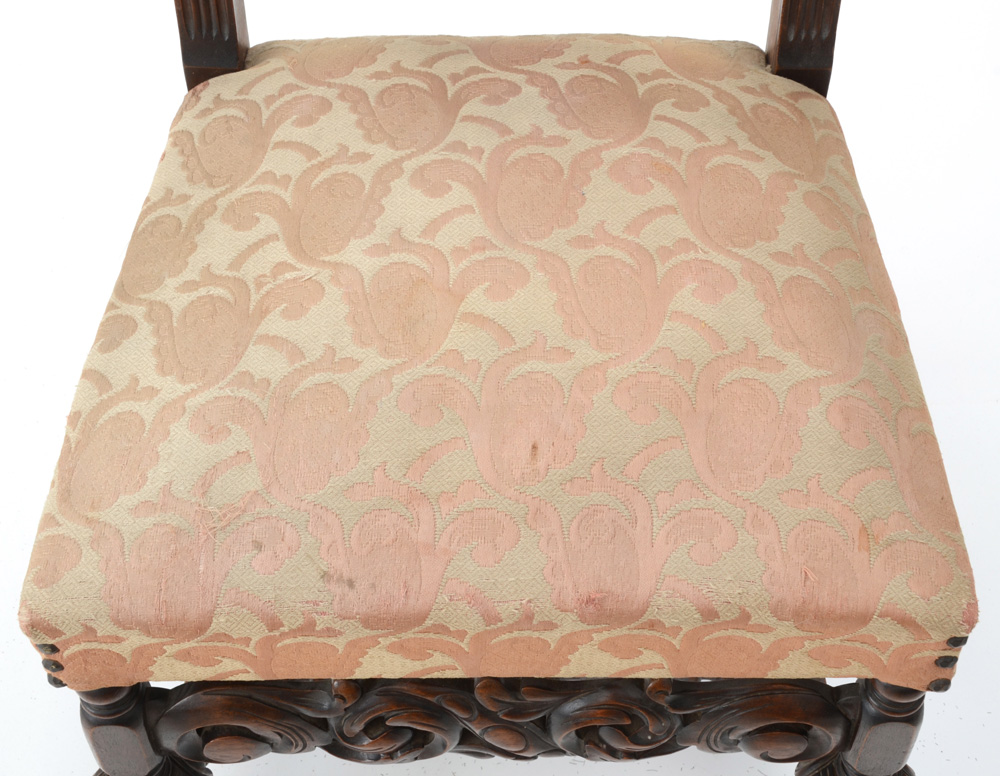 Pair of Hand-carved Walnut Chairs