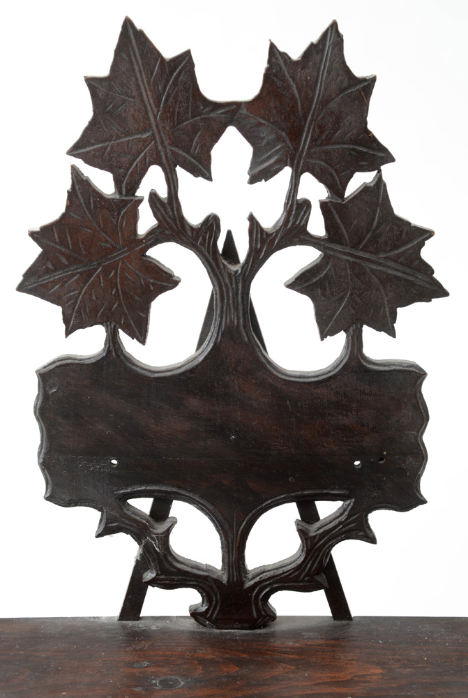 Vintage Carved Wood Display Shelf