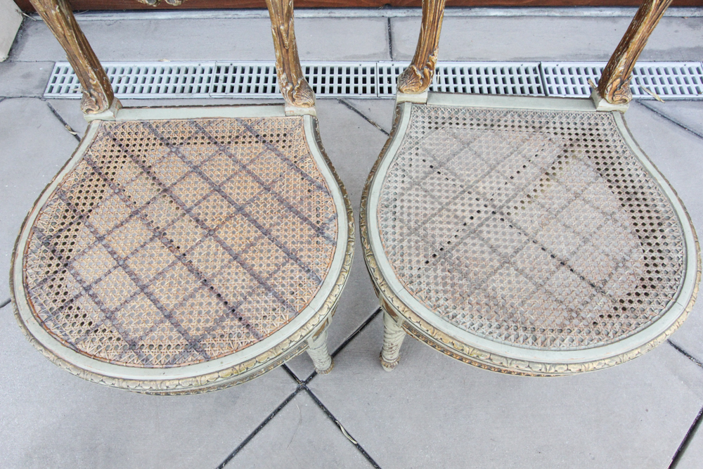 Pair of Vintage Louis XVI Style Parlor Chairs