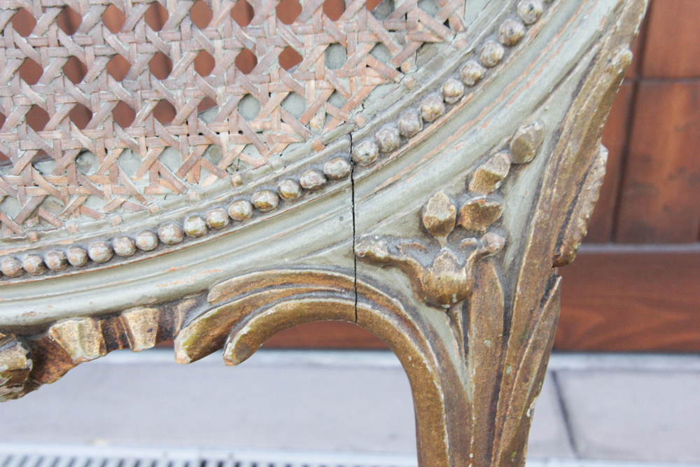 Pair of Vintage Louis XVI Style Parlor Chairs