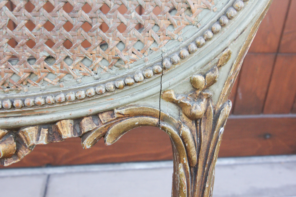 Pair of Vintage Louis XVI Style Parlor Chairs