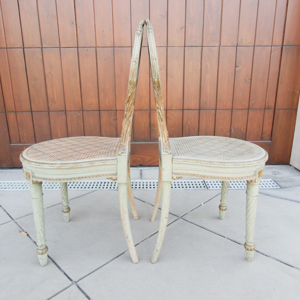 Pair of Vintage Louis XVI Style Parlor Chairs
