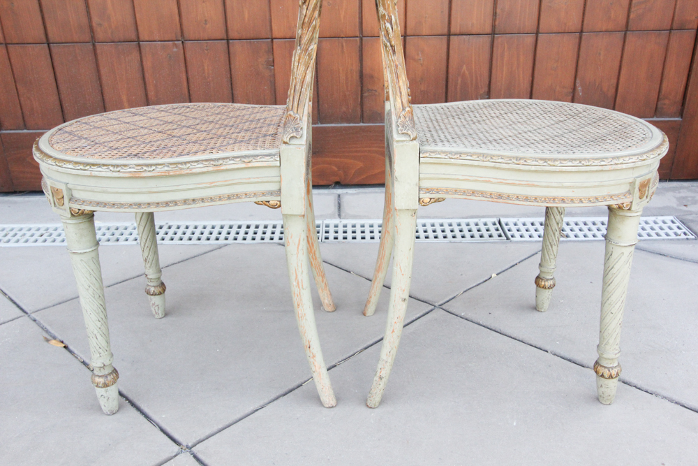 Pair of Vintage Louis XVI Style Parlor Chairs
