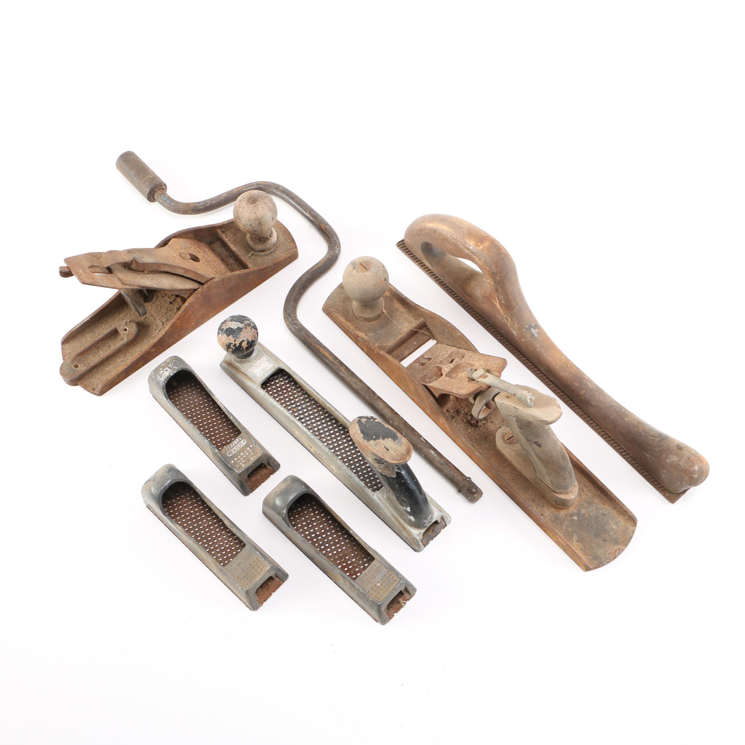 Collection of Stanley Surform Planers, Sanders, and Rasps