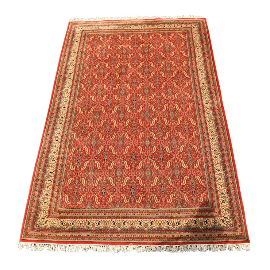 Room Sized Hand-Knotted Indo-Persian Area Rug