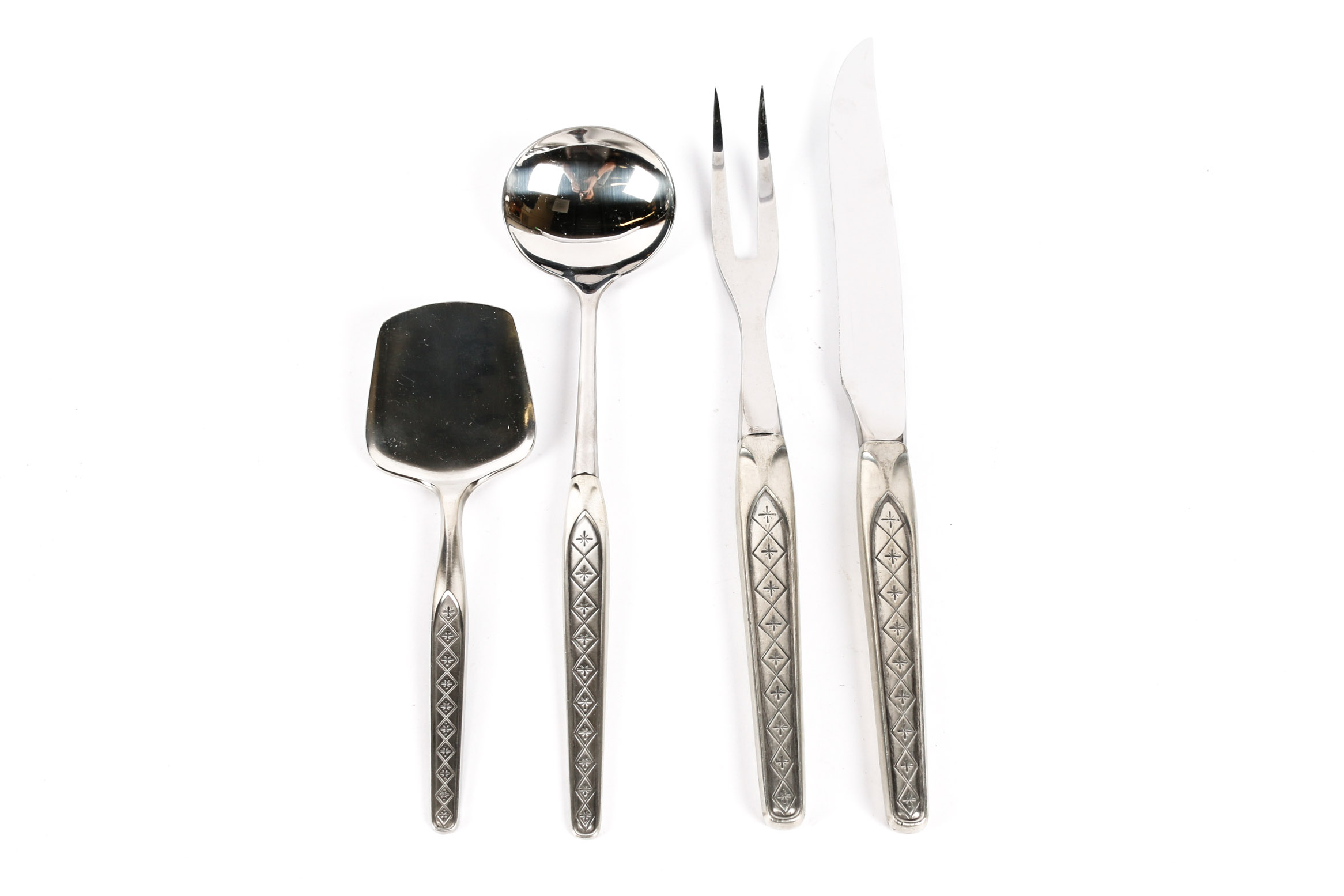 Collection of Hardanger Tinn Norwegian Pewter Pieces and Flatware