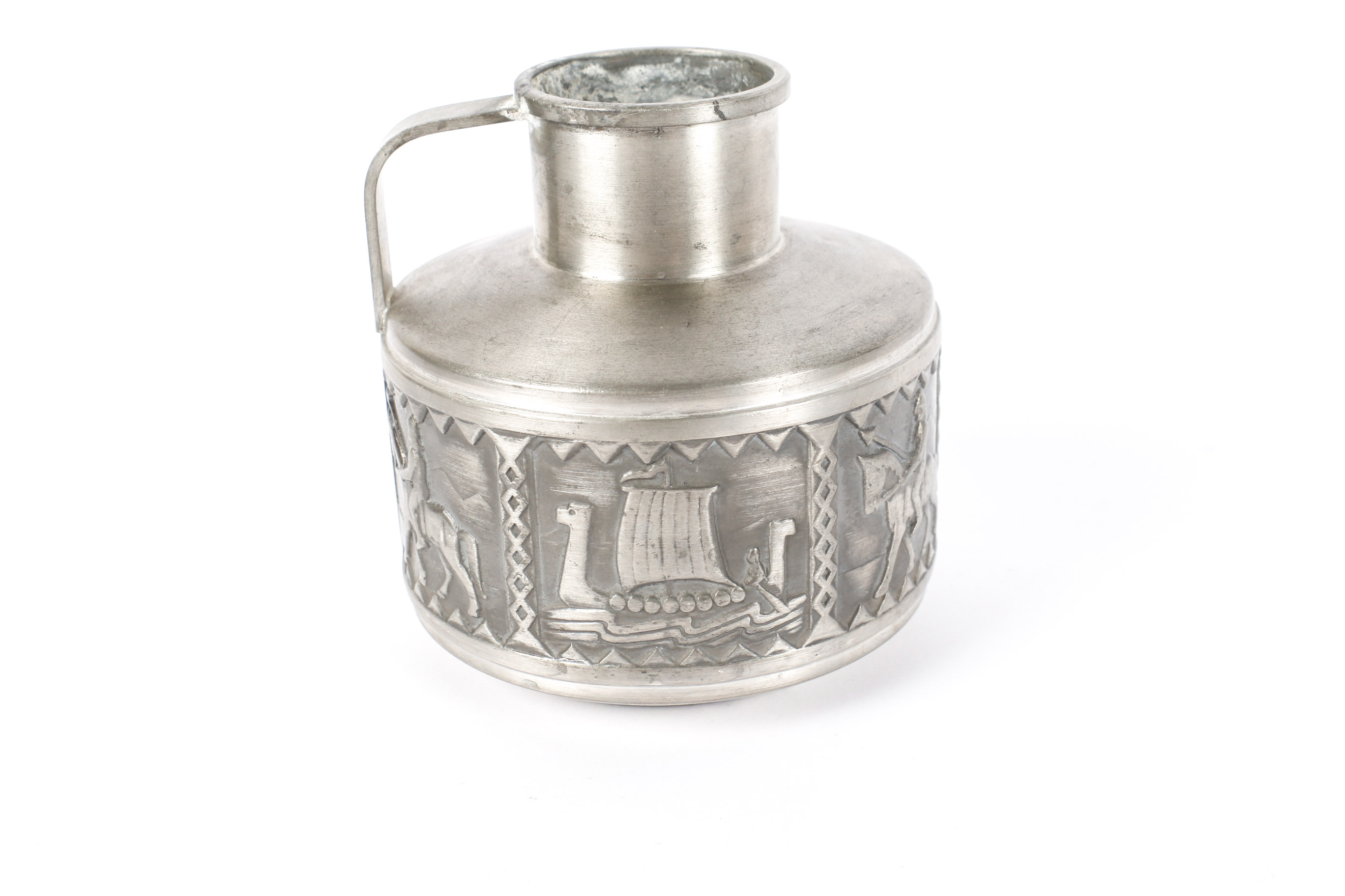 Collection of Hardanger Tinn Norwegian Pewter Pieces and Flatware