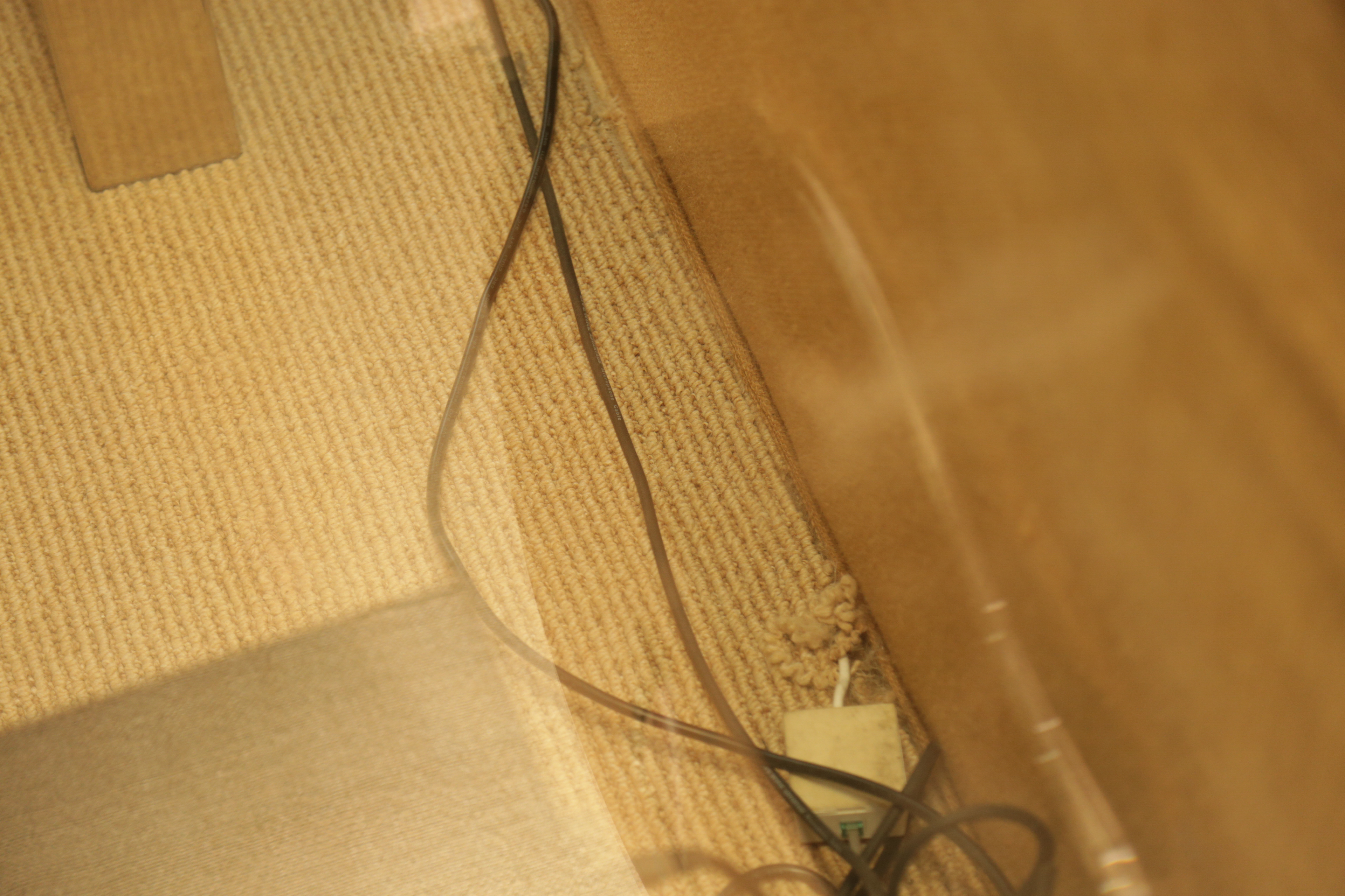 Restoration Hardware Glass Topped Desk with Chrome Sawhorse Legs