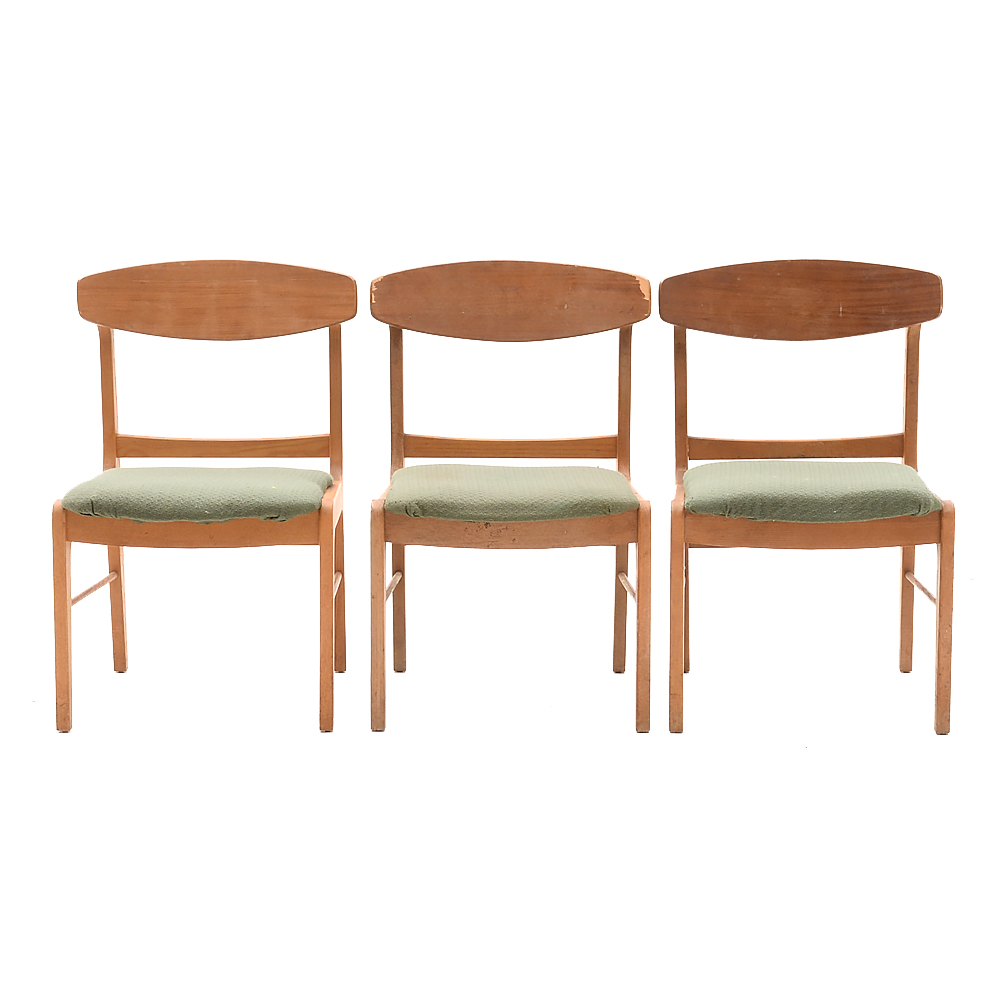 Three Mid Century Modern Side Chairs