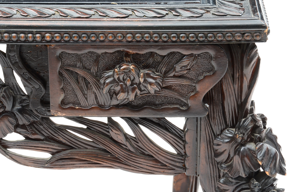 Ornate Carved Partner Desk