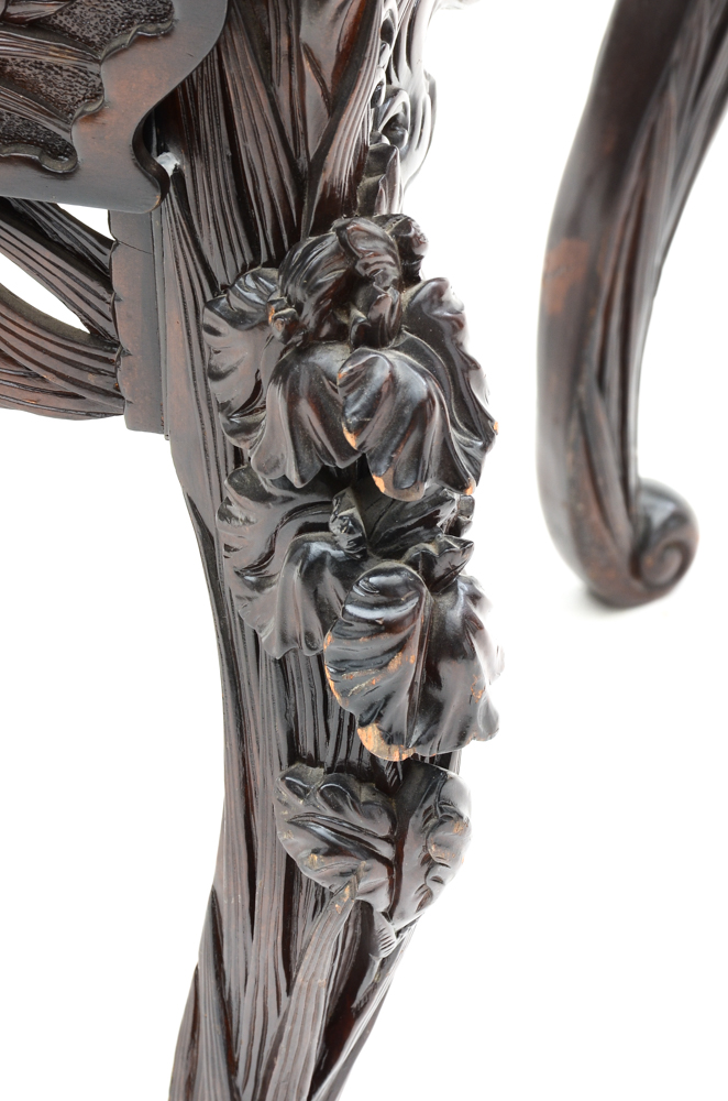 Ornate Carved Partner Desk