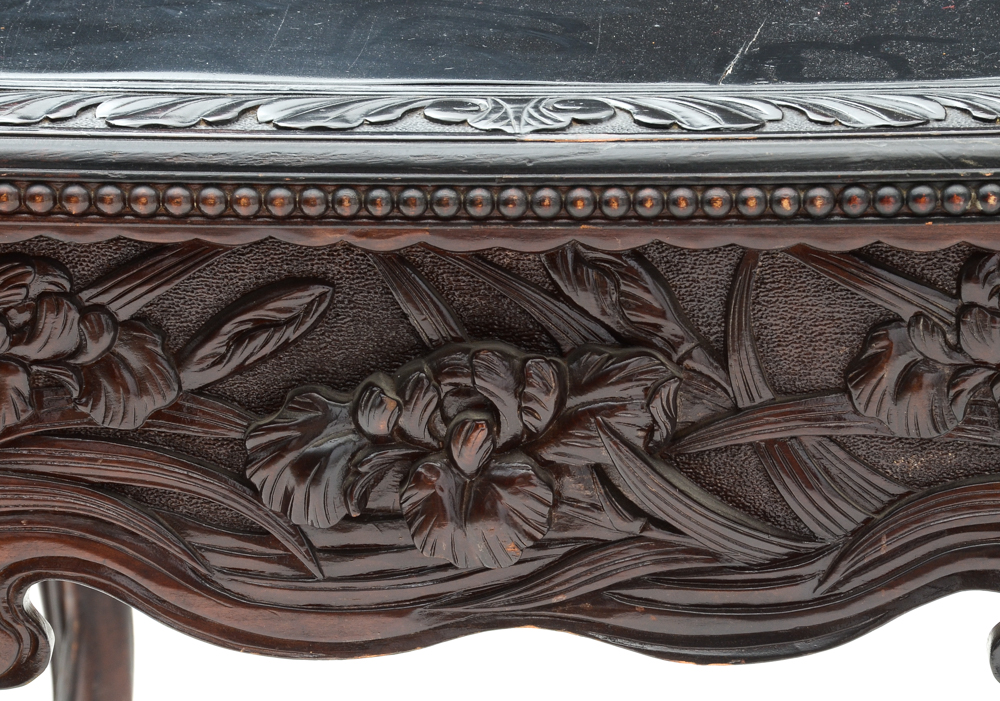 Ornate Carved Partner Desk