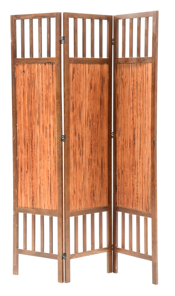 Wooden Three Panel Room Divider