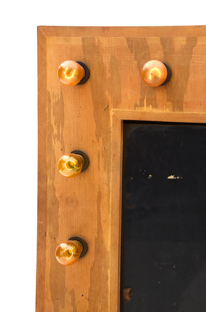 Oak Wood Wall Frame with Lights