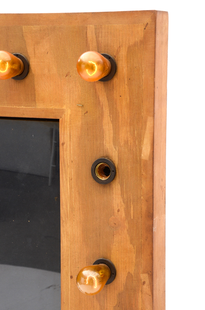 Oak Wood Wall Frame with Lights