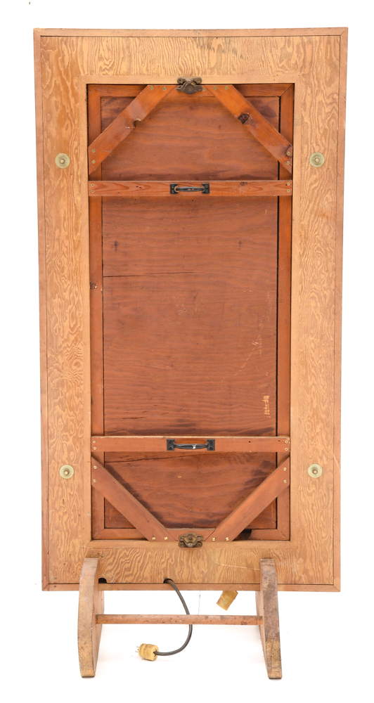 Oak Wood Wall Frame with Lights