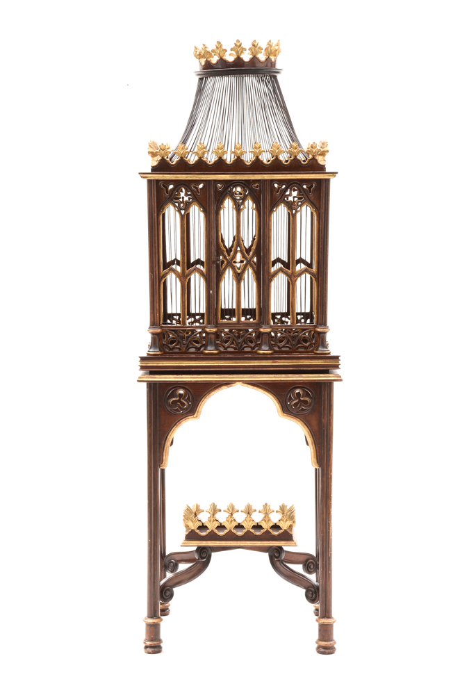 Gothic Style Bird Cage on Stand