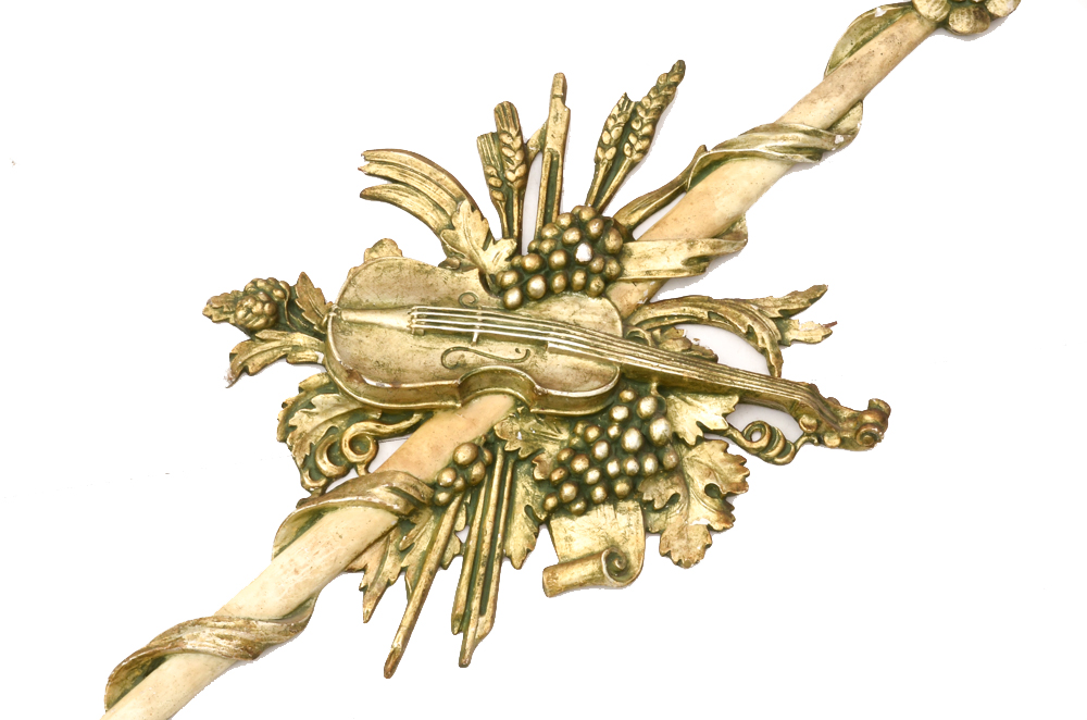 Pair of Wood Musical Themed Wall Sconce