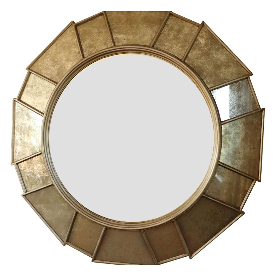 Substantial Brutalist Style Wall Mirror