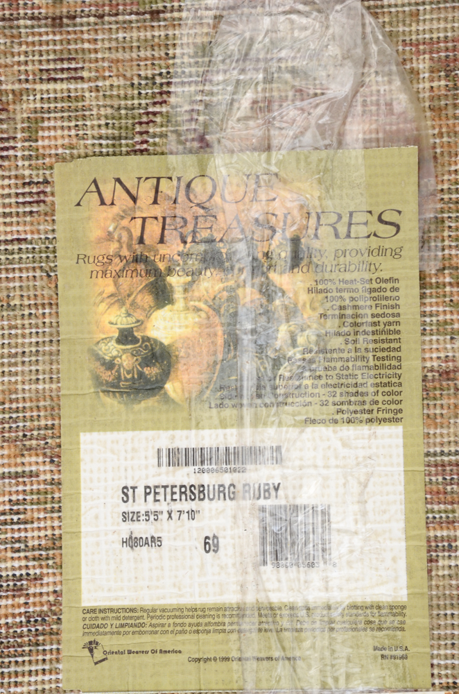 Antique Treasures "St. Petersburg Ruby" Area Rug