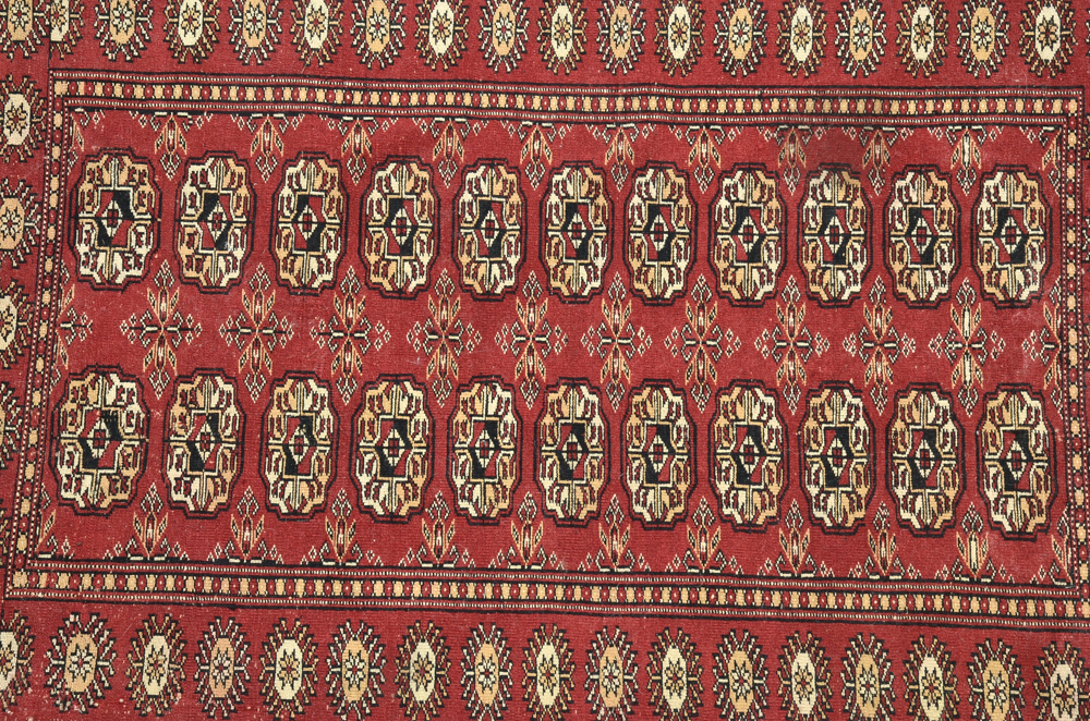 Hand-Knotted Bokhara Accent Rug