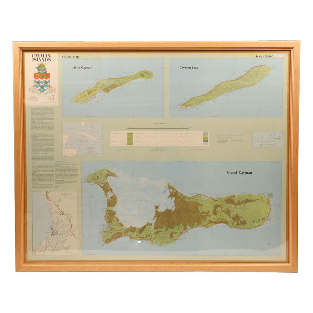 Signed Limited Edition Map of Cayman Islands