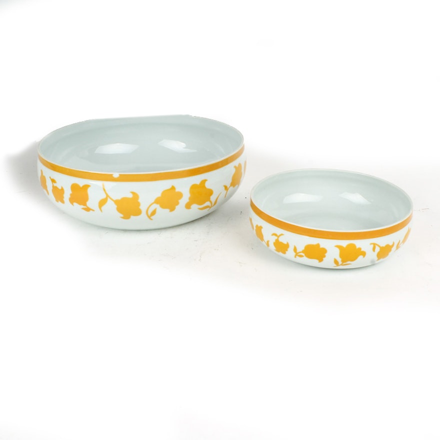 Pair of Vintage Vista Alegre Hearthstone "Ginger" Bowls