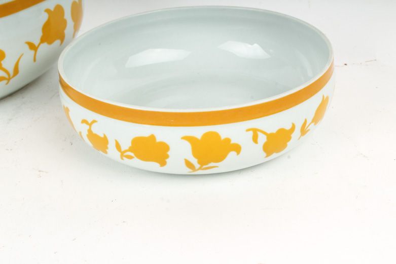 Pair of Vintage Vista Alegre Hearthstone "Ginger" Bowls