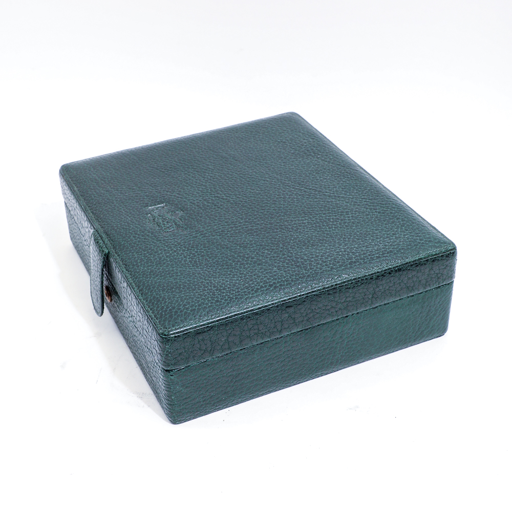 Pair of Cigar Accessories including Savinelli 1876 Wood Humidor