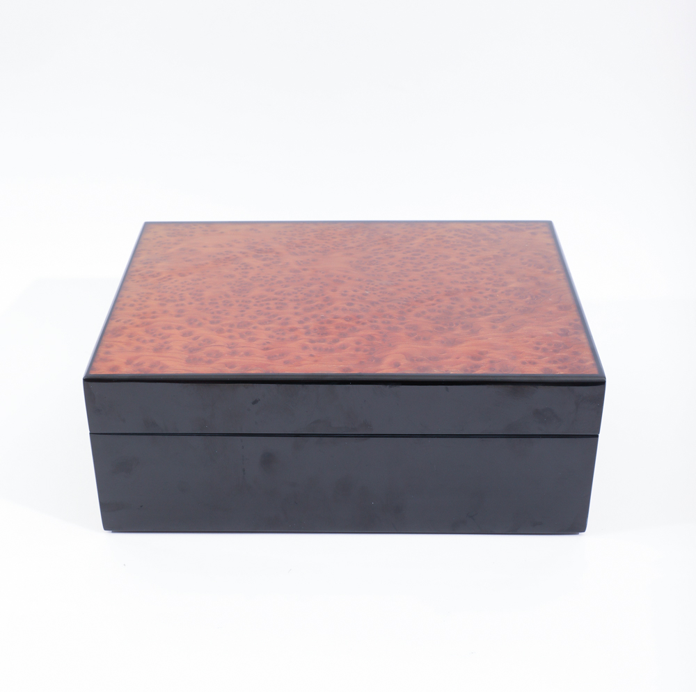 Pair of Cigar Accessories including Savinelli 1876 Wood Humidor