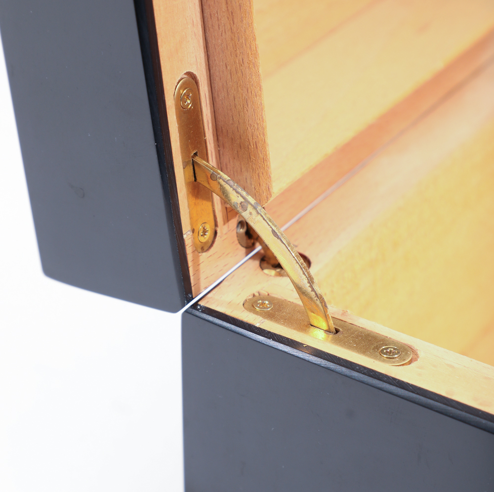 Pair of Cigar Accessories including Savinelli 1876 Wood Humidor