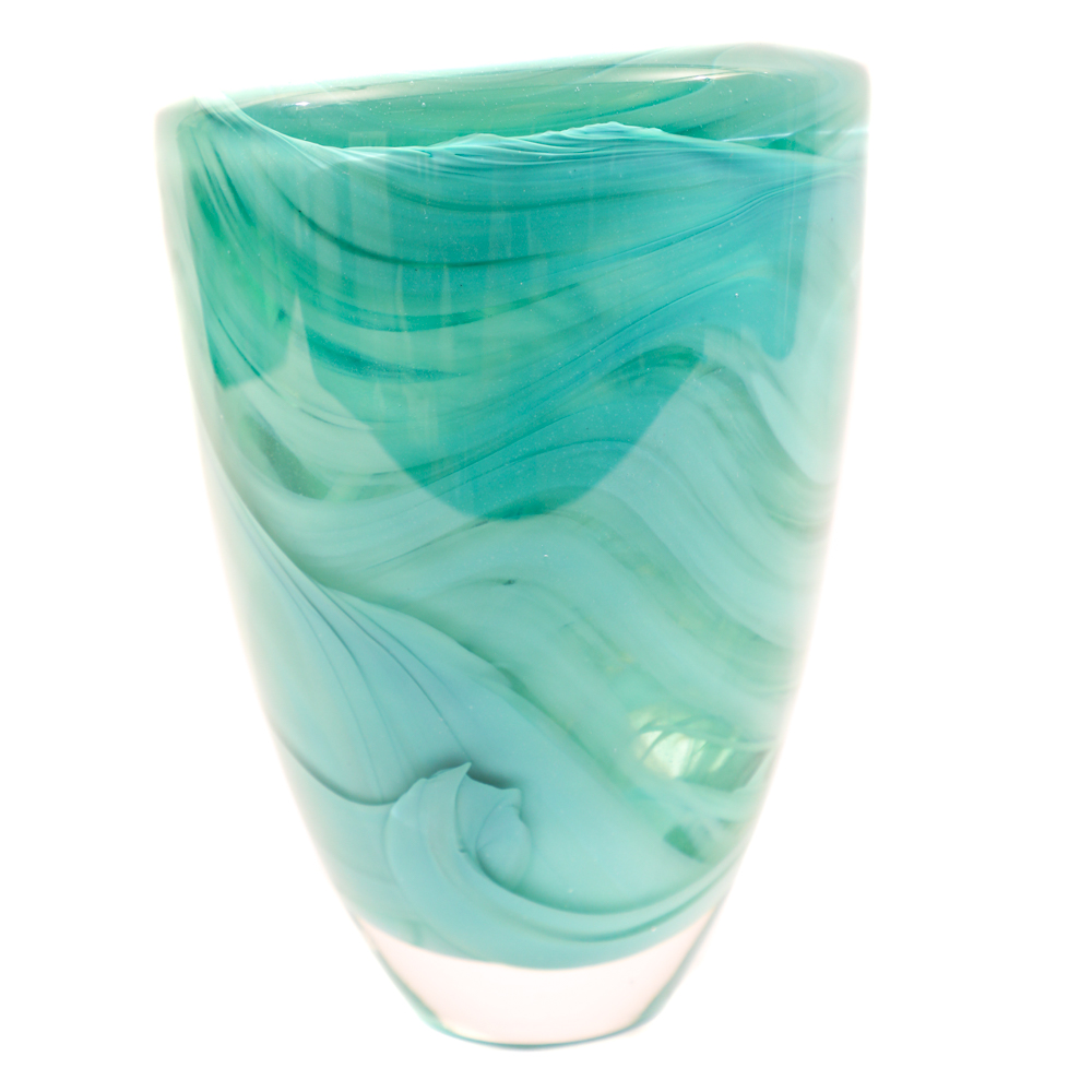 Kosta Boda Jade "Atoll" Art Glass Vase