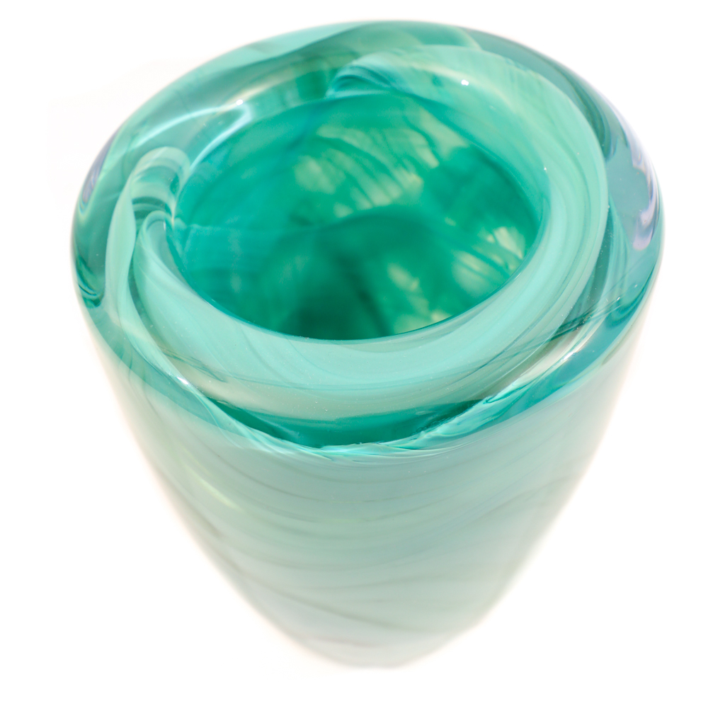 Kosta Boda Jade "Atoll" Art Glass Vase
