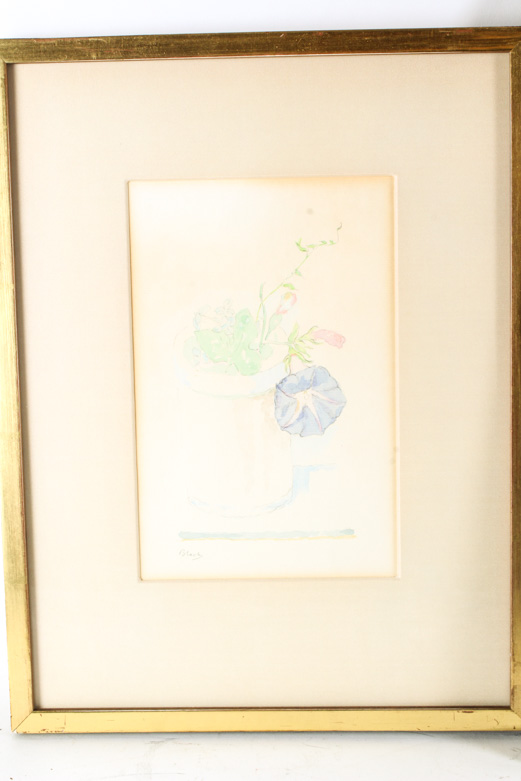 Pair of Framed Watercolors Featuring Irving Block