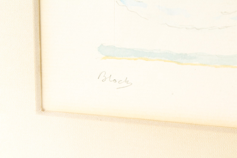 Pair of Framed Watercolors Featuring Irving Block