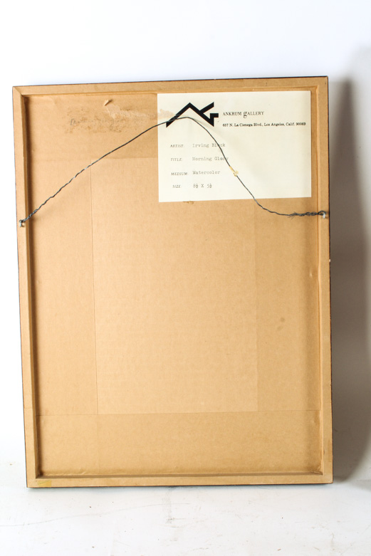 Pair of Framed Watercolors Featuring Irving Block