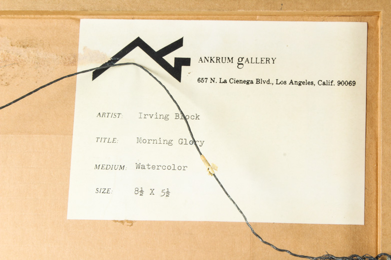 Pair of Framed Watercolors Featuring Irving Block