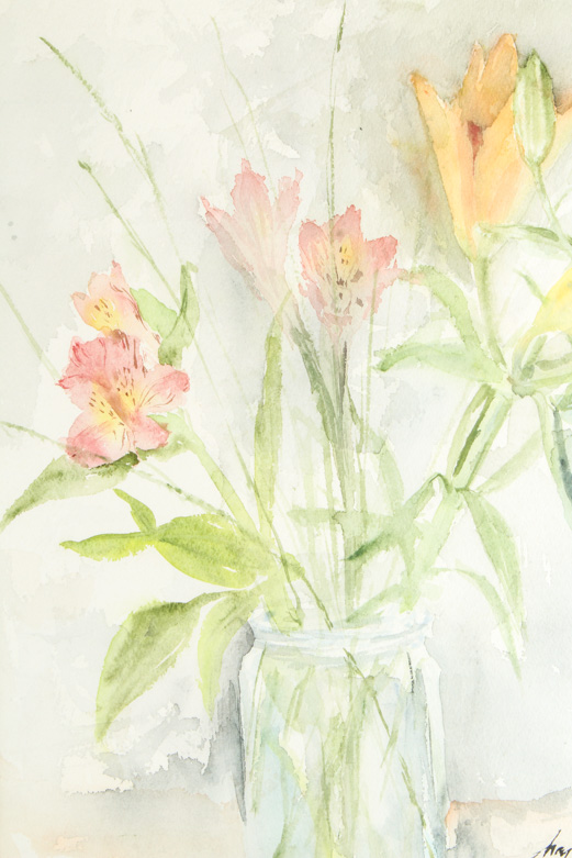 Pair of Framed Watercolors Featuring Irving Block