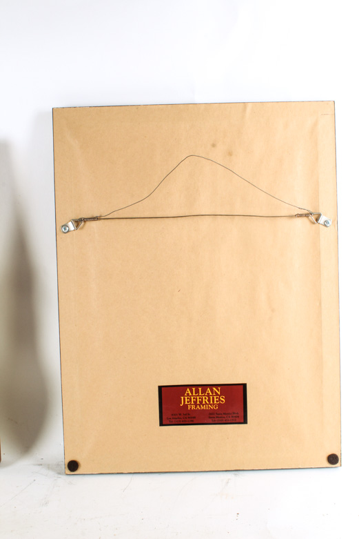 Pair of Framed Watercolors Featuring Irving Block