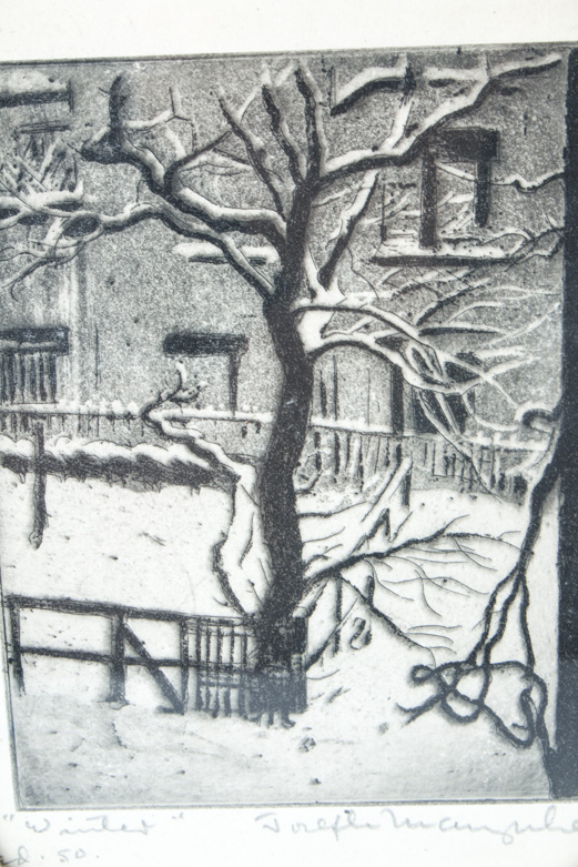 Signed  Etching "Winter"