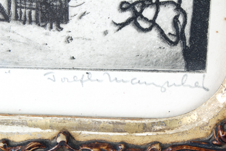 Signed  Etching "Winter"