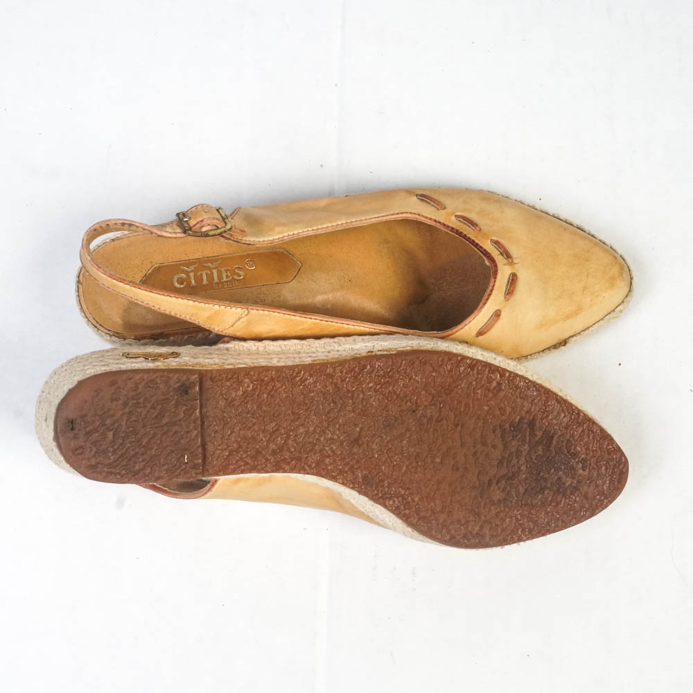 Two Pairs of Women's Vintage Cities Slingback Sandals