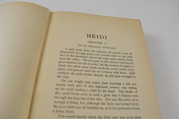 1936 "Heidi" by Johanna Spyri
