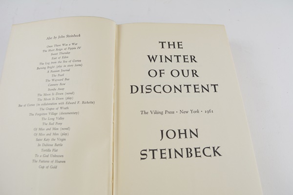 First Trade Edition "The Winter of Our Discontent"